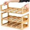 Amazon.com: Pumtus 3 Tier Bamboo Water Bottle Organizer, Stackable ...