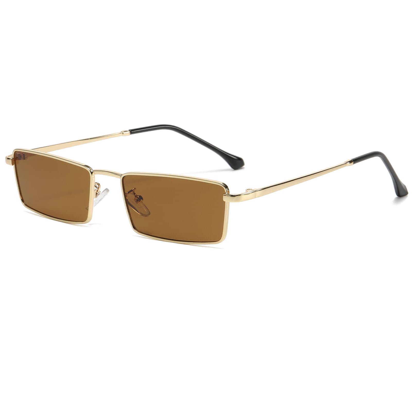 YAMEIZE Vintage Polarisierte Rechteck Wear Over-Sonnenbrille