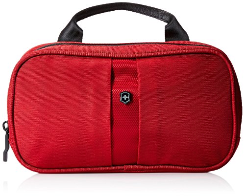 Victorinox Overnight Essentials Toiletry Kit, Red/Black Logo, One Size