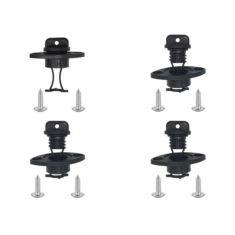 Kayak Drain Plug Kit Boat Scupper Plugs Thread Bung for Kayak Canoe Boat with Screws Hardware