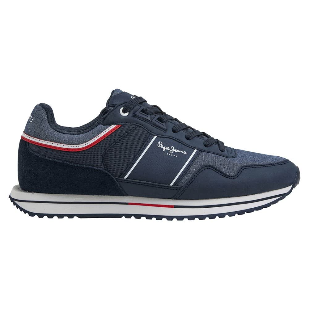 Pepe Jeans Men's Tour CLUB-SS23 Sneaker, Navy, 10 UK