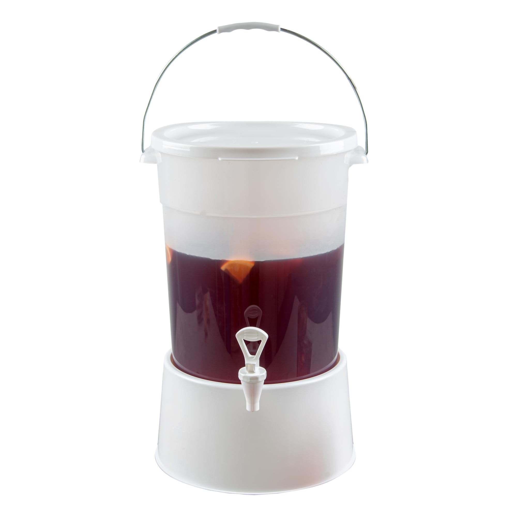 Restaurantware - Dispensador de bebidas Bev Tek de 6 galones, 1 dispensador de jugo lavable en lavavajillas, las bases se venden por separado, calcomanías incluidas, dispensador de bebidas de plástico