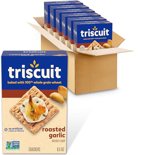 Triscuit Roasted Garlic Crackers, 8.5oz, 6 Boxes