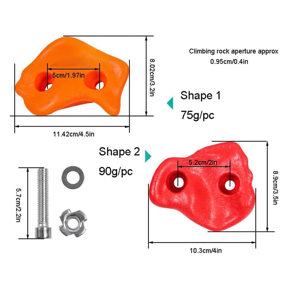 ISTOVO 12 Presas de Escalada para Niños, Ideales para Interiores y Exteriores.