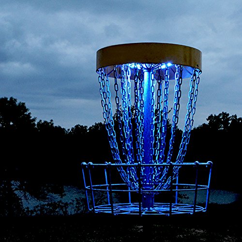 image for GlowCity Set of 2 LED Lights for Disc Golf Basket, Multi Colored, Remo