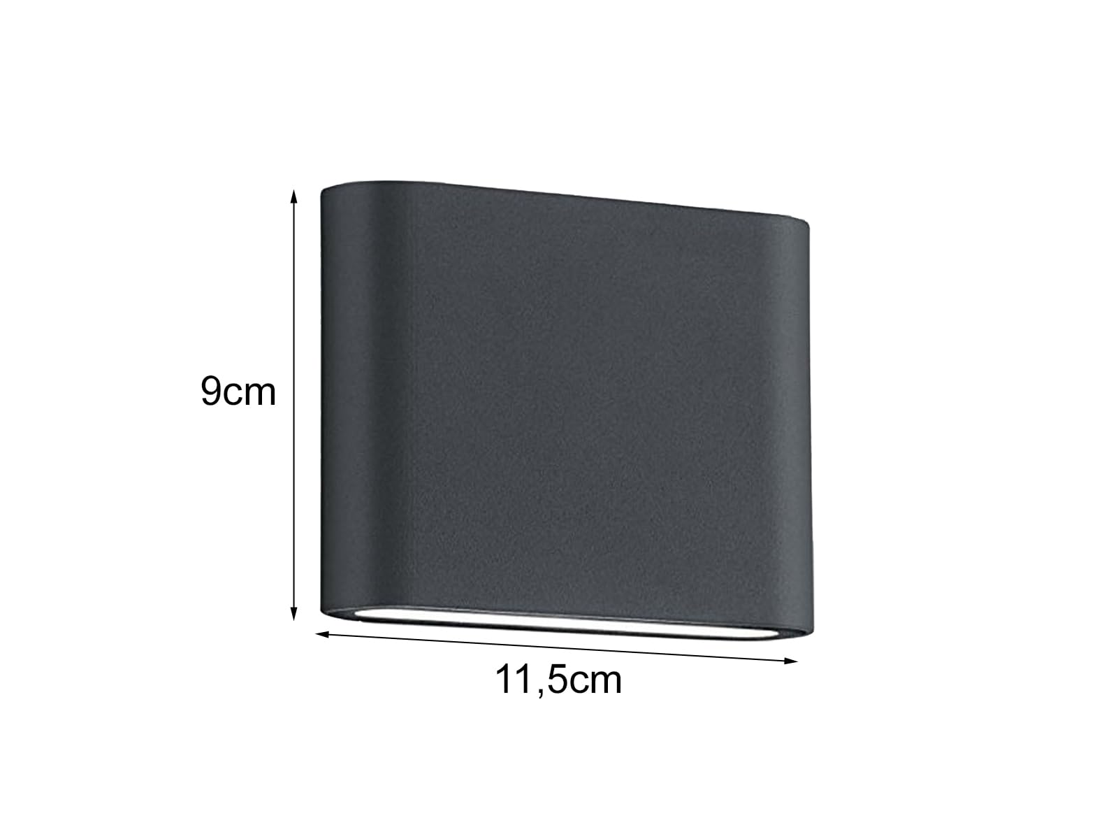 Lampada da parete a LED per esterni con Up and Down Light in antracite – in set da 2 – versatile illuminazione per esterni per casa e giardino