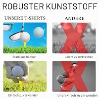 LOVMEAD Golf Tees Kunststoff Driver 45 mm Set Wert 50 Stück, Golftee Lang Plastik Gelb, Premium Langlebig Abstufung Castle Tee 1-1/2" 1-3/4" 2" 2-1/4" 2-3/4" (Gelb 45mm) – Ansicht 4