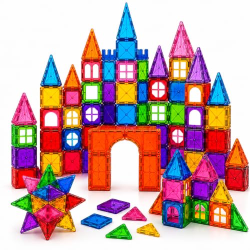 Blocos Magnéticos de Montar 72 Peças Infantil STEM, Blocos de Construção 3D para Meninos e Meninas, Magnéticos Infantis, Jogo Educativo de Peças Magnéticas, Brinquedos Educativos