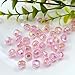 Jmassyang 400 Pieces 8mm Glossy Acrylic Faceted Beads AB Color Crystal Round Plastic Spacer Crafts Bead for DIY Necklaces Bracelets Earrings Jewelry Making Bead Curtains Home Decoration(Light Pink AB)
