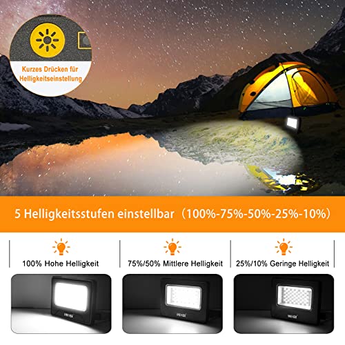 LED Akku Strahler MEIKEE 60W mit 10000mAh und 4 Beleuchtungsmodi