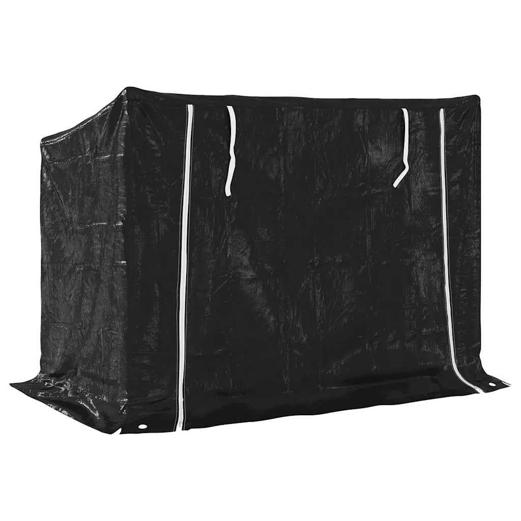 vidaXL Leñero Cubierta Lluvia 151x80,5x110,5 cm Acero galvanizado, Almacenamiento de leña, Soporte para leña para Chimenea, Almacenamiento de leña para Interior