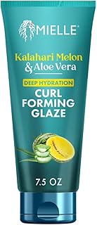 Mielle Organics Curl Forming Glaze - Kalahari Melon & Aloe Vera Deep Hydration Styling Gel for Dry, Curly and Textured Hair - Enhances Curl Definition with Long-Lasting Hold & Shine, 7.5 Ounce