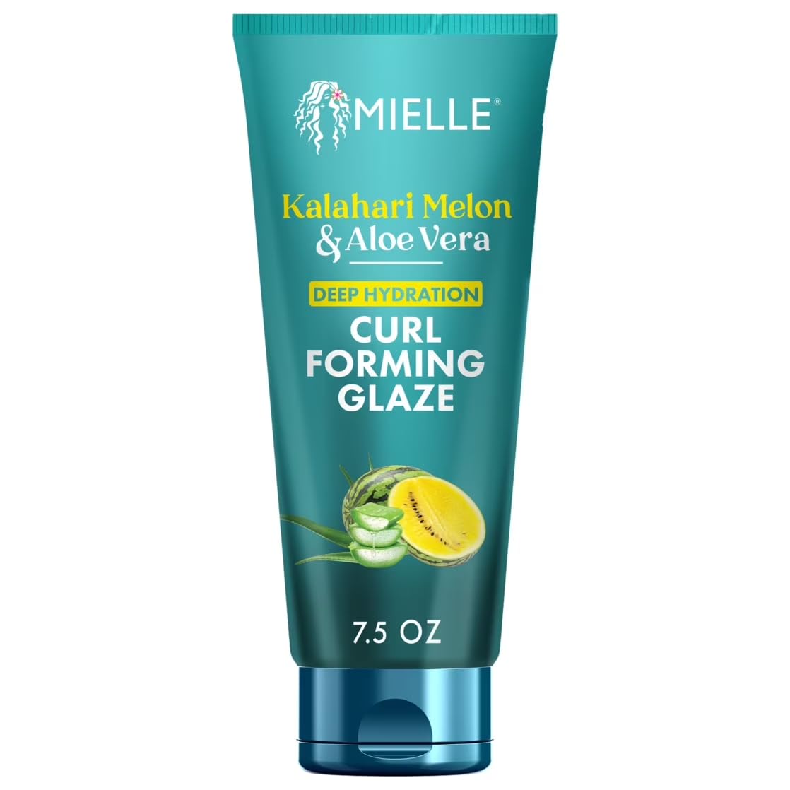 Mielle Organics Curl Forming Glaze - Kalahari Melon & Aloe Vera Deep Hydration Styling Gel for Dry, Curly and Textured Hair - Enhances Curl Definition