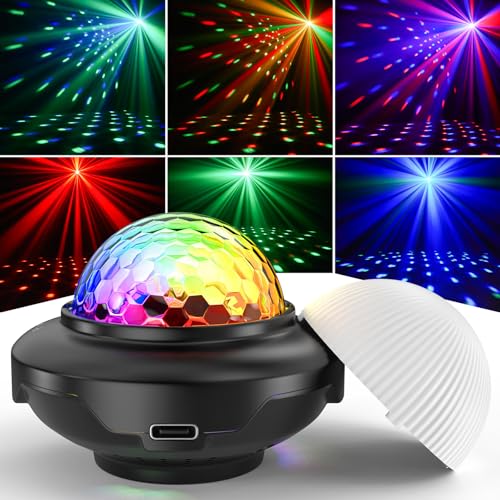 Rechargeable Disco Ball, Battery Powered Party Lights, Strobe Lights with Auto Sound Activated DJ Lighting for Indoors, Party, Wedding, Events, Karaoke, Dance, Bars, Home, Room (1pc)