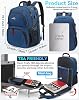 Mochila de viaje ProEtrade, mochila extra grande para laptop, antirrobo, aprobada por TSA, para universidad, trabajo, computadora, para laptop de 17 pulgadas con puerto USB, para mujer y hombre (azul) 4