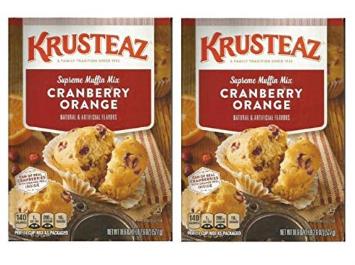 Krusteaz Supreme Muffin Mix Cranberry Orange 18.6 oz ( 2 PACK) - SET OF 2