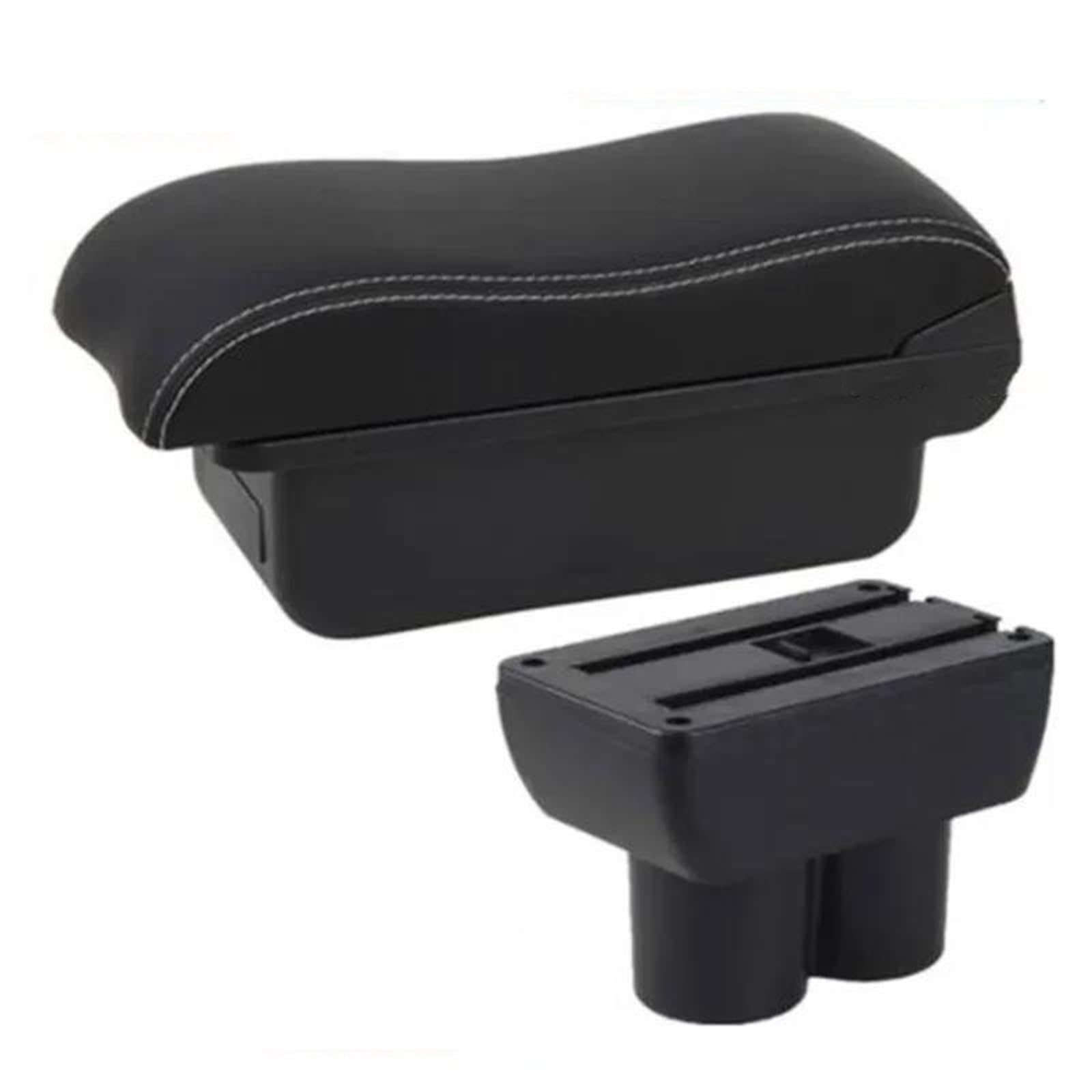 NOHEEU Car Armrest Box 1998-2018 Retrofit Parts Arm Storage Accessories For Jimny JB23 JB43(A3 white line No USB)