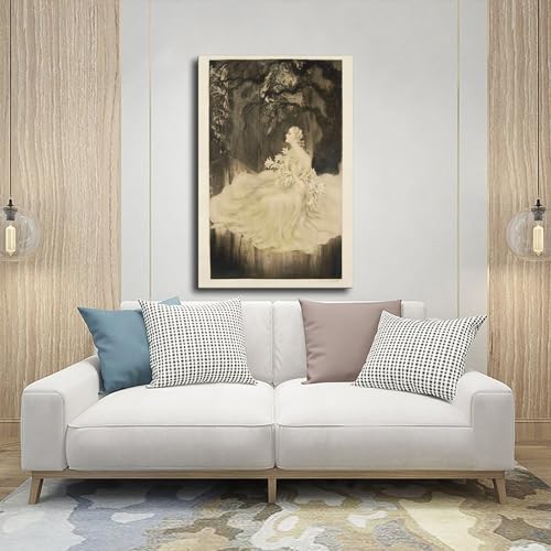 Impression Louis Icart Lillies l'esprit romantique des illustrations mode