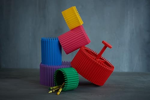 Miniatura 8 de Crayola - Organizador redondo de almacenamiento, organizador de escritorio creativo para niños con 5 secciones para almacenar bolígrafos, lápices,
