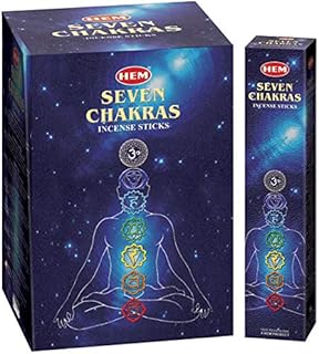 HEM 7 Chakra Incense Sticks (35 Sticks 12 Box) | Natural Fragrance For Aromatic Rooms | Air Purifier, Stress Relief & Clea...