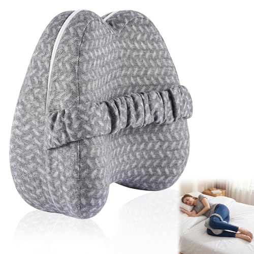 Briocht Revoget Knee Pillow for Sleeping on Side Memory Foam Alignment Pillow for Side Sleepers Leg Pillow for Hip & Spine Support Pain Relief for Sciatica Pregnancy & Back Discomfort