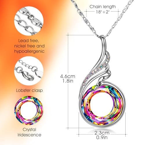 Image of Kate Lynn Rise From the Ashes Phoenix Pendant Necklace for Women | Symbol of Strength & Rebirth, Meaningful Birthday Gift for Women