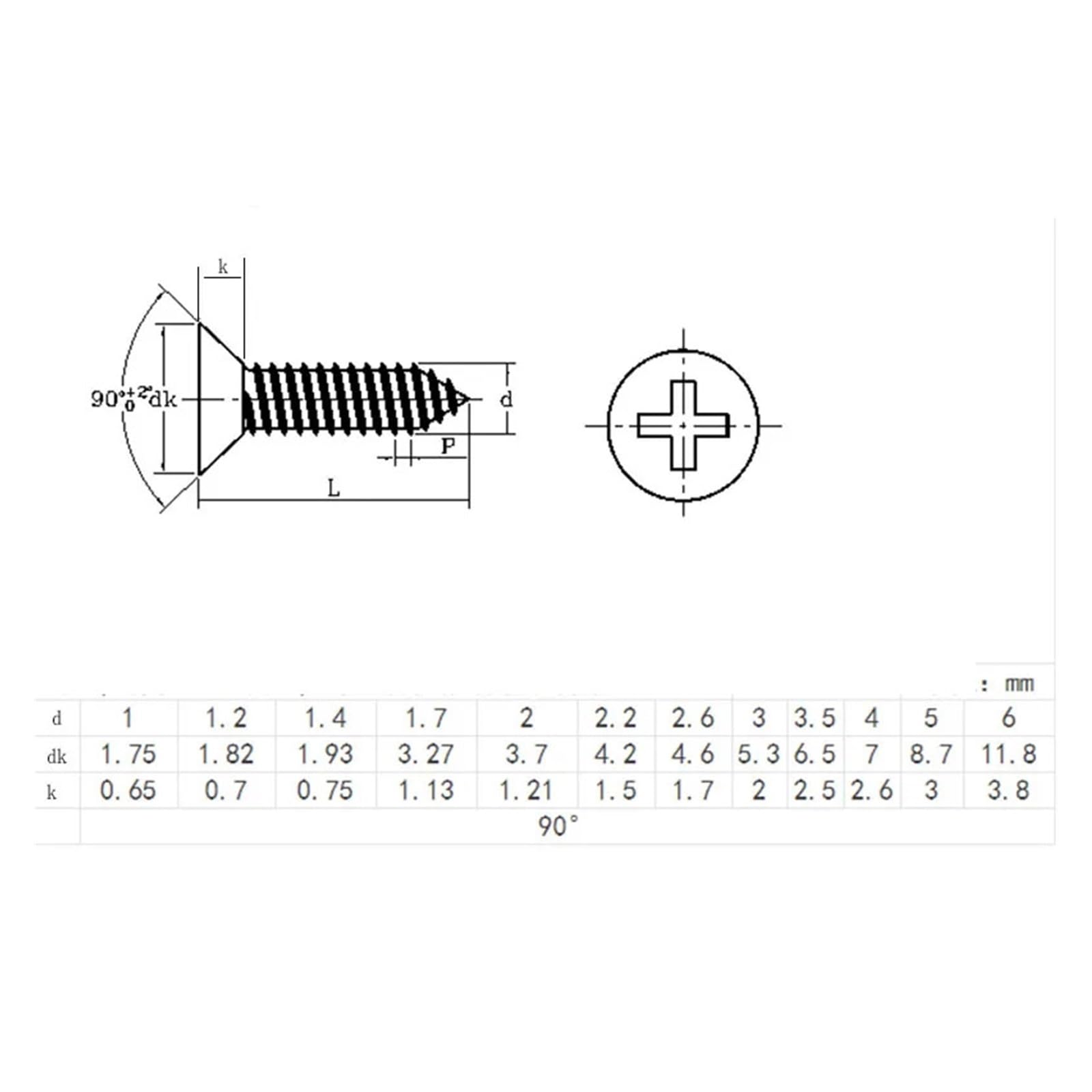 20 tornillos, M4, M5 316 de acero inoxidable con cabeza avellanada en cruz, tornillos planos DIN 7982 ISO 7050 (M5, 12 mm)