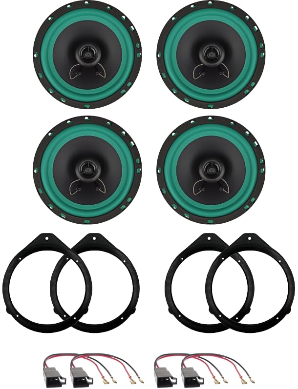 IPNOSIS Kit de 4 altavoces IP-01165 para Audi A3 de 2004 a 2012, a4 de 2001 a 2008, A4 B6 y B7 Avant de 2001 a 2008, con 2 soportes delanteros ori, 2 altavoces traseros y 4