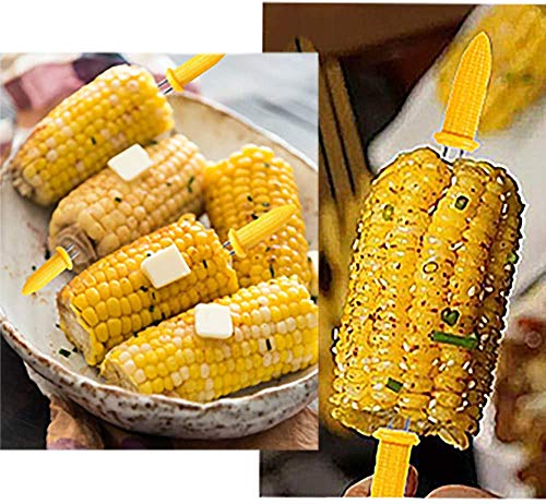 WINBOB 20 Pack Stainless Steel Corn Holders Corn on The Cob Skewers for BBQ Twin Prong Sweetcorn Holders Home Cooking Fork - Thumbnail 4