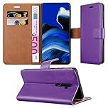 iPEAK Case for Oppo Reno 2Z Phone Case, Leather Magnetic Closure Flip Wallet Book Protective Cover for OPPO Reno 2Z Mobile (Purple)