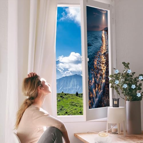 Vinilo decorativo para ventana ocean moderno 23.6 x 35.4 pulg miniatura 6