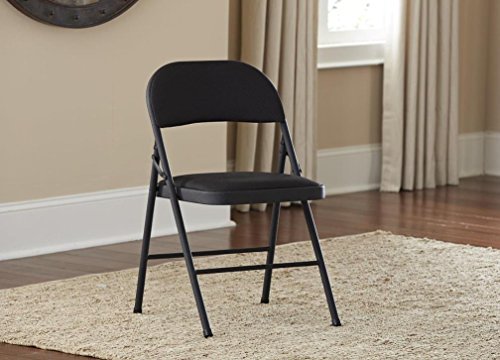 Cosco Fabric Folding Chairs, Black (4-Pack) #TOP1