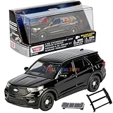 2022 Explorer Police Interceptor Utility Blank Black Builder Kit 1/43 (5 inch) Diecast Model Motormax 79521 (Black)