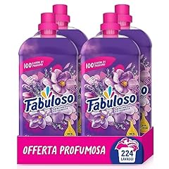 Fabuloso Ammorbidente Concentrato Profumato Magnolia & Lavanda 4x1,25L | Fragranza che Dura per Settimane* | Fragranza Attivata dal Movimento | Rende i Capi Più Facili da Stirare** | 224 Lavag