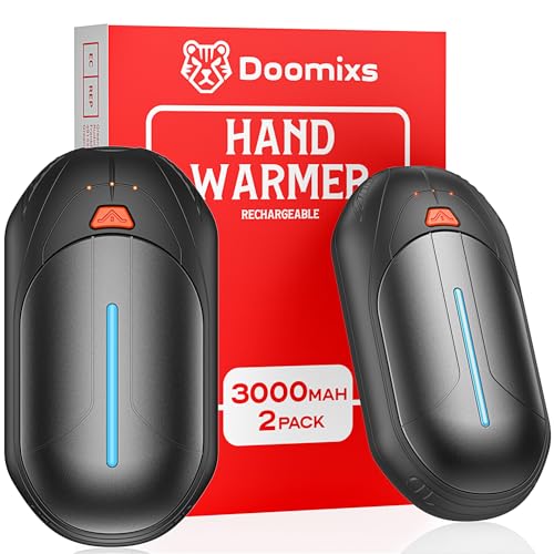 Scaldamani Portatile Elettrico Scaldino Ricaricabile: Mani Scaldini Usb Riscaldatore Riutilizzabile 2pack 6000mAh Portatili Mini Magnetico Scaldamano per Scrivania Ufficio Sciare Neve Campeggio Regalo
