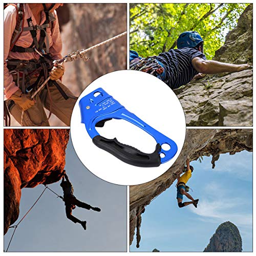 Yuehuam Hand Ascender Rock Clambing Descender Grasp Clamp Outdoor Mountaineering Climbing Right Rappelling Gear Equipment Rope Clamp for 8-13mm Rope