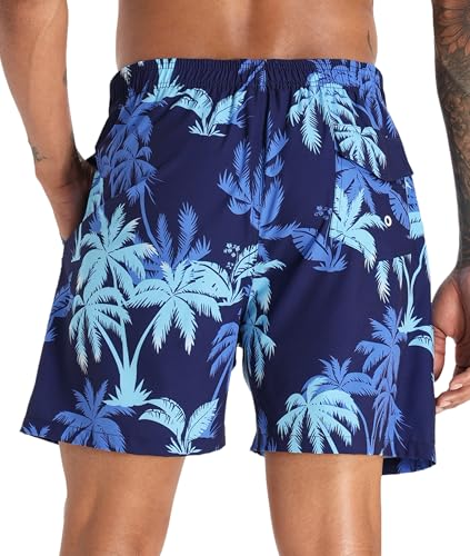 Image of APTRO Men's Swim Trunks with Compression Liner 5 Inch Bathing Suit Beach Swimsuits