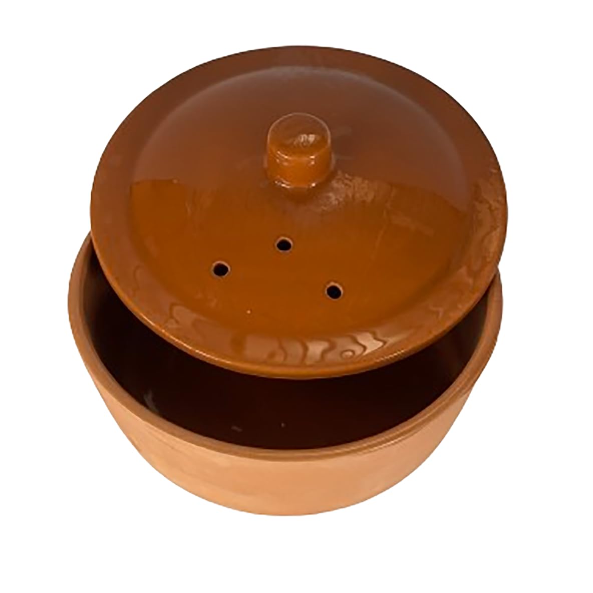 Pentola per il Pane in Terracotta 21 cm – Cottura Naturale nel Forno – Artigianale e Fatta a Mano in Italia – Ideale per Pane, Focacce e Lievitati