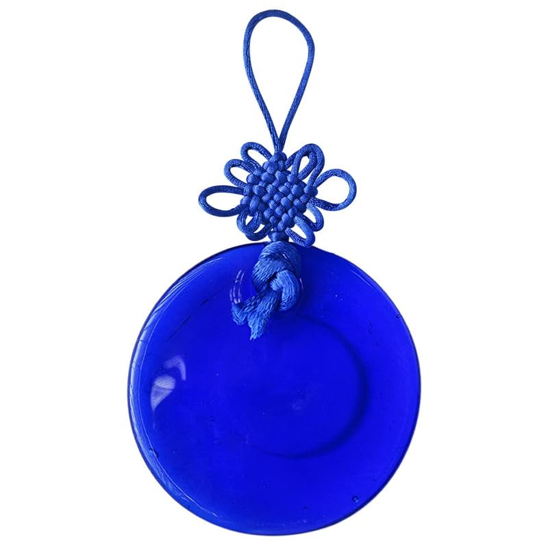 Image of Node Evil Eye 3 Cm Handmade Blue Evil Eye Hanging for Good Luck Zodiac Success Health Wealth Prosperity | Decoration for Home Office Garden and Car Hanging |Nazar Battu