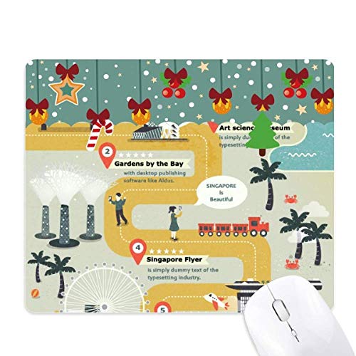Tapis de souris Singapour à pois anti-dérapage de bureau