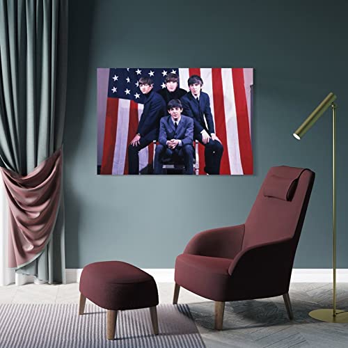 Poster décoratif sur toile du groupe Beatles – Impression moderne pour chambre à coucher – 50 x 75 cm - Les Beatles, Paul McCartney, John Lennon, RIngo Starr, George Harrison Poster décoratif sur toile du groupe Beatles - Impression moderne pour chambre à coucher - 50 x 75 cm – Image 5