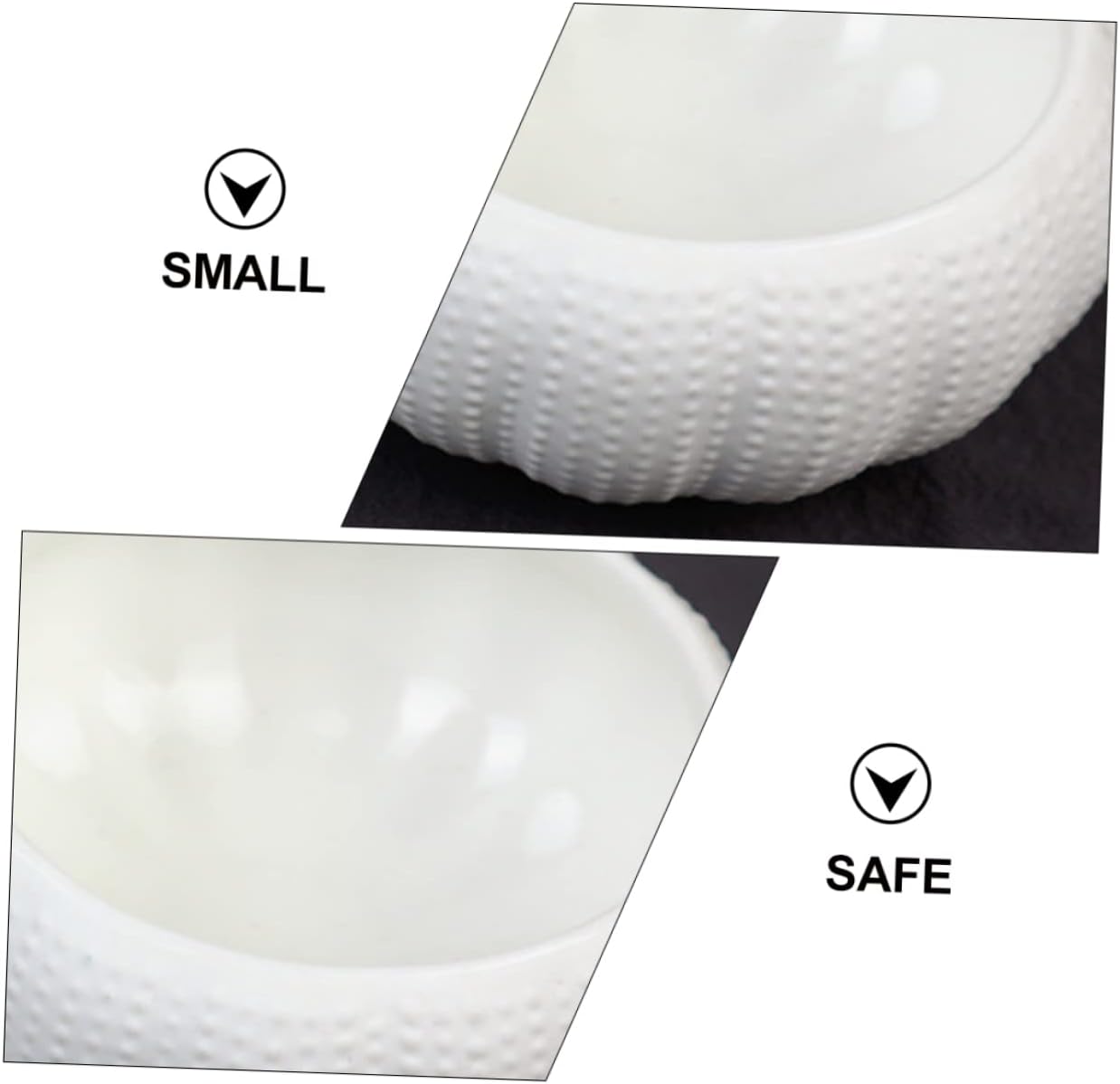 UPKOCH 6Pcs Ceramic Sea Urchin Bowls 3.54" White Sauce Dipping Dishes for Caviar, Sushi, Soy Sauce & Appetizers | Restaurant-Grade Molecular Gastronomy Plates, Japanese Cuisine & Home Kitchen