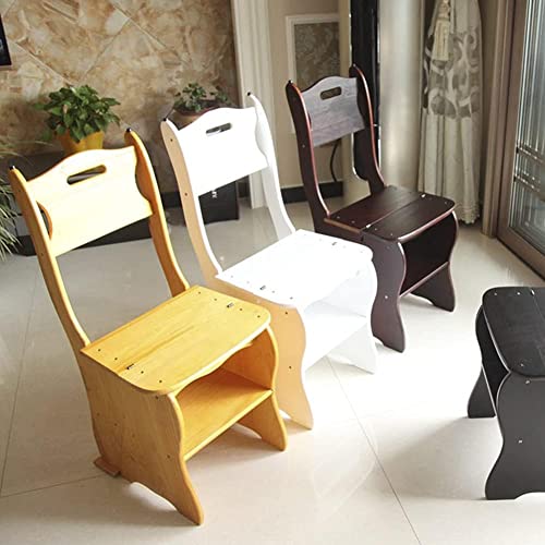 Tabouret d'escalade d'intérieur pliable 4 escabeaux double usage bois - 7