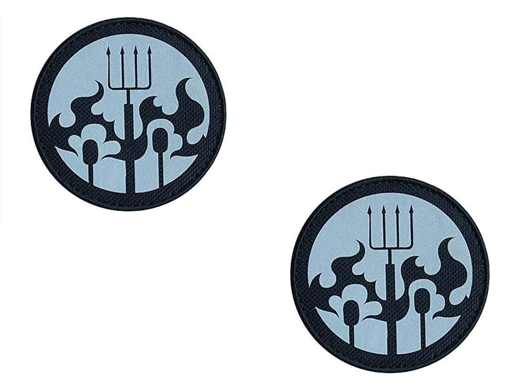 2 Pieces SCP Foundation Special Containment Procedures Foundation Mobile Task Forces Epsilon-6 Village Idiots Patch IR Infrared Reflective Applique Patches