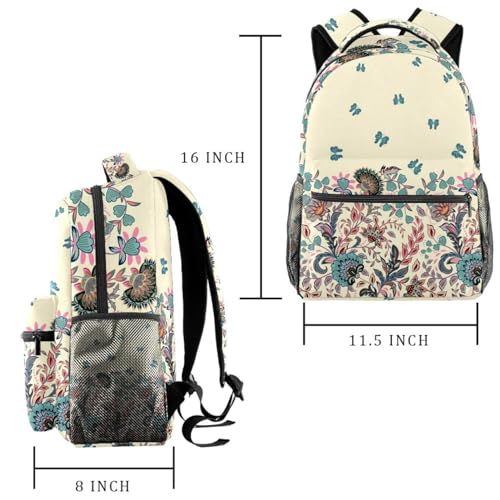 Sac à dos d'école ergonomique fini le mal de dos avec style fleuri
