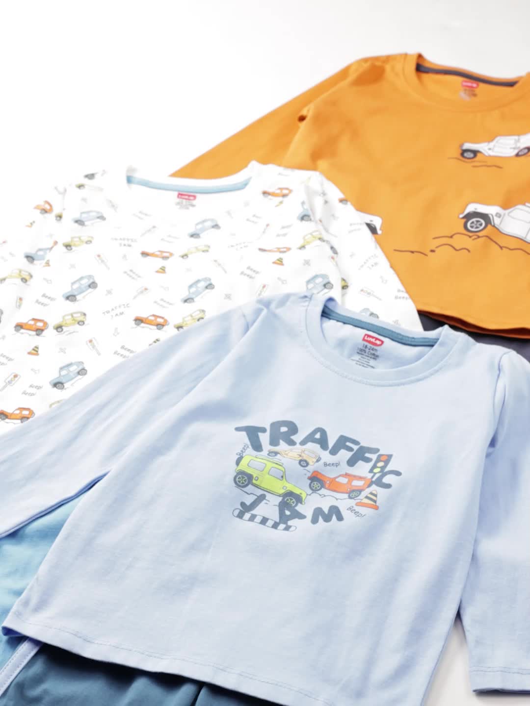 Buy LuvLap Baby Boys 100% Cotton Full Sleeve Boys T-Shirt & Pyjama