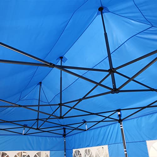 COBIZI 10x20 Pop Up Canopy with 6 Sidewall,Heavy Duty Canopy UPF 50+ All Season Wind Waterproof Commercial Outdoor Wedding Party Tents for Parties Gazebo with Roller Bag(10 x 20 ft Black) by COBIZI - Image 8
