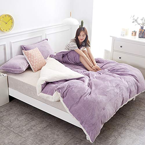 XJ&DD Invierno Gruesas Funda nórdica, Cálido Vellocino de Coral Fund