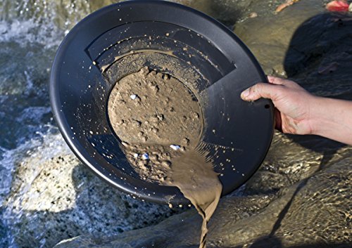 Se 14 Inch Gold Panning Pan - Dual Riffles For Easier Mining And Prospecting, Black #TOP1