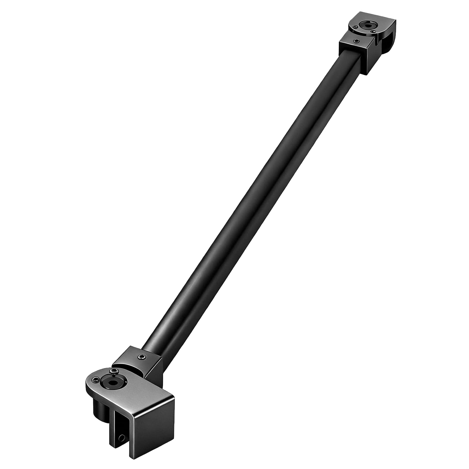 Carvmpin Adjustable Shower Screen Support Bar, 400mm Stainless Steel Walk-in Shower Rail, Rotatable by 180°Wall, for 6-10mm Glass, Easy Installation, Rust-Resistant Matt Black.